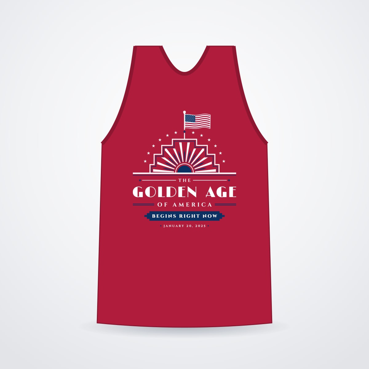 The Golden Age Garment-Dyed Tank in Crimson