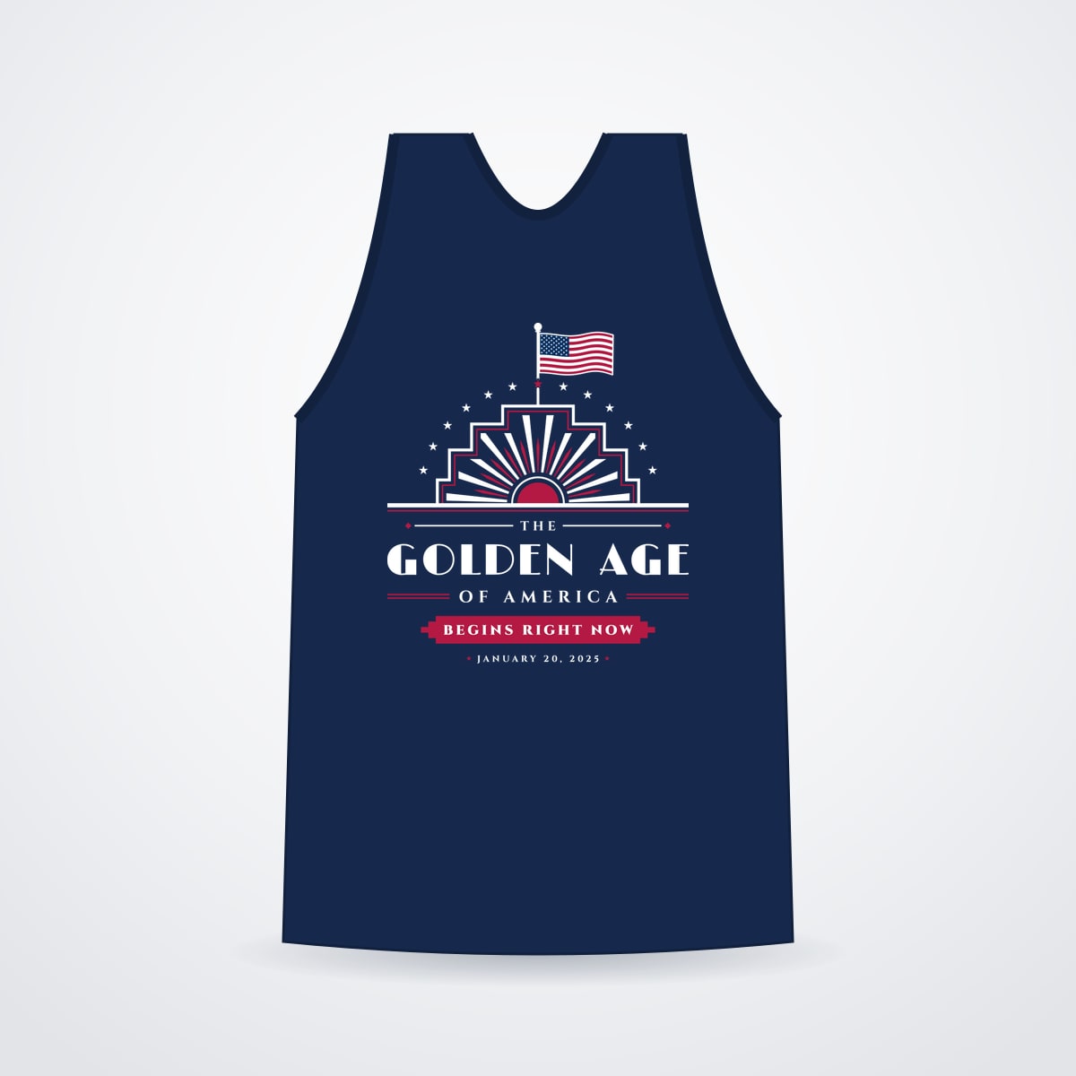 The Golden Age Garment-Dyed Tank in True Navy