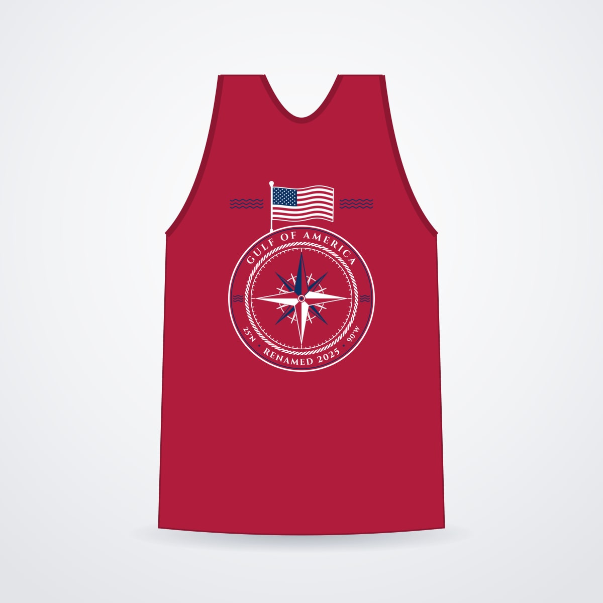 Gulf of America Garment-Dyed Tank in Crimson