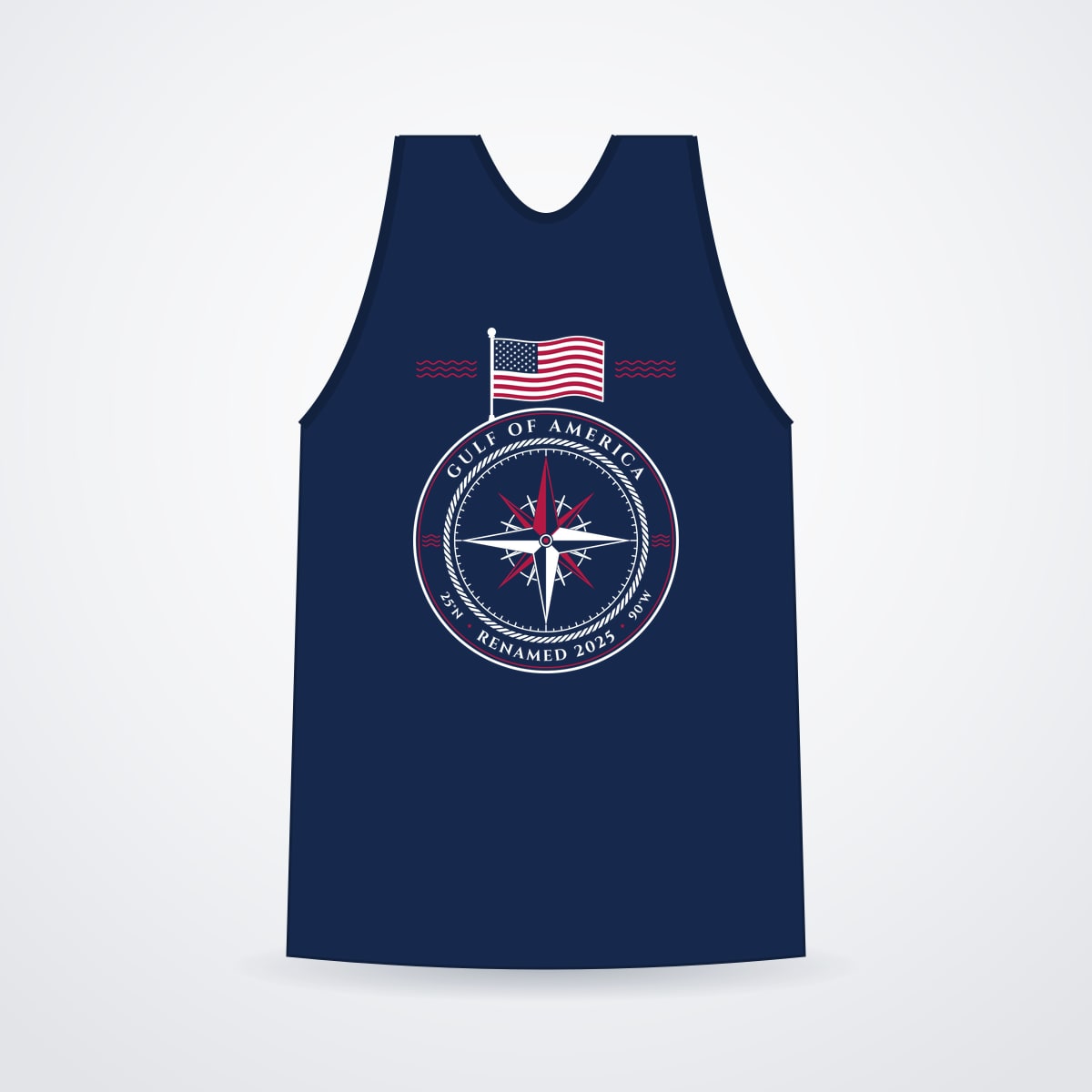 Gulf of America Garment-Dyed Tank in True Navy