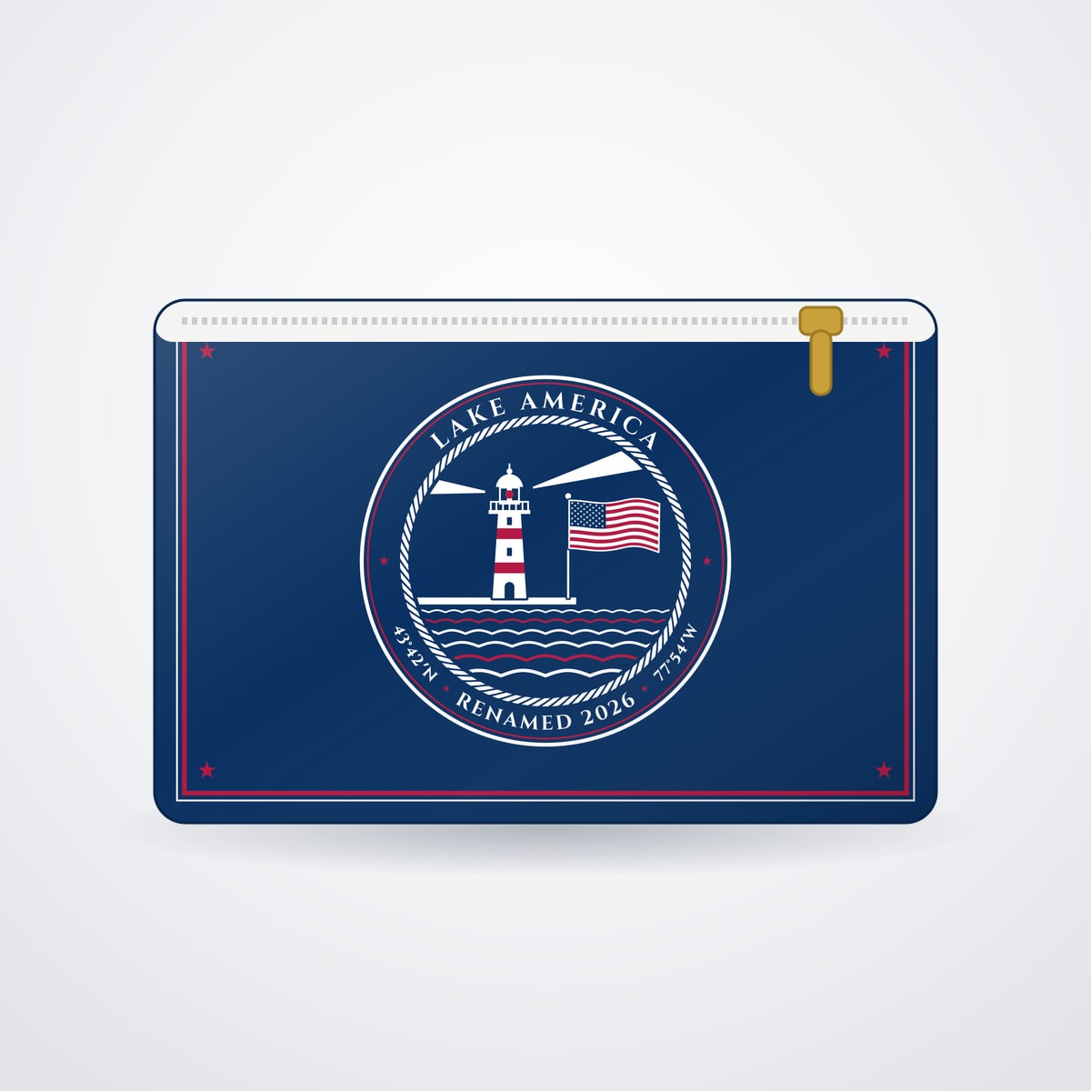Lake America Zip Pouch