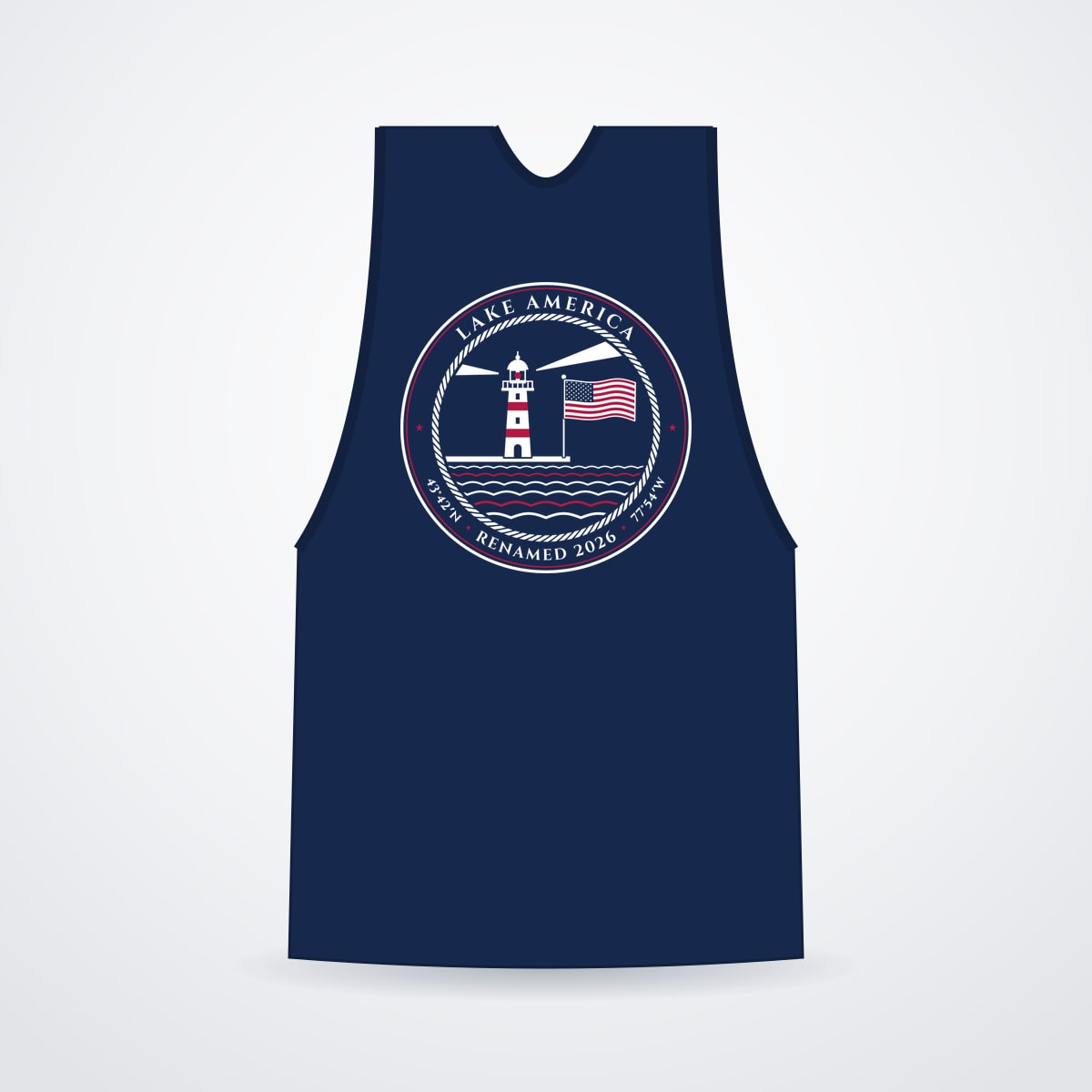 Lake America Muscle Tank in Navy
