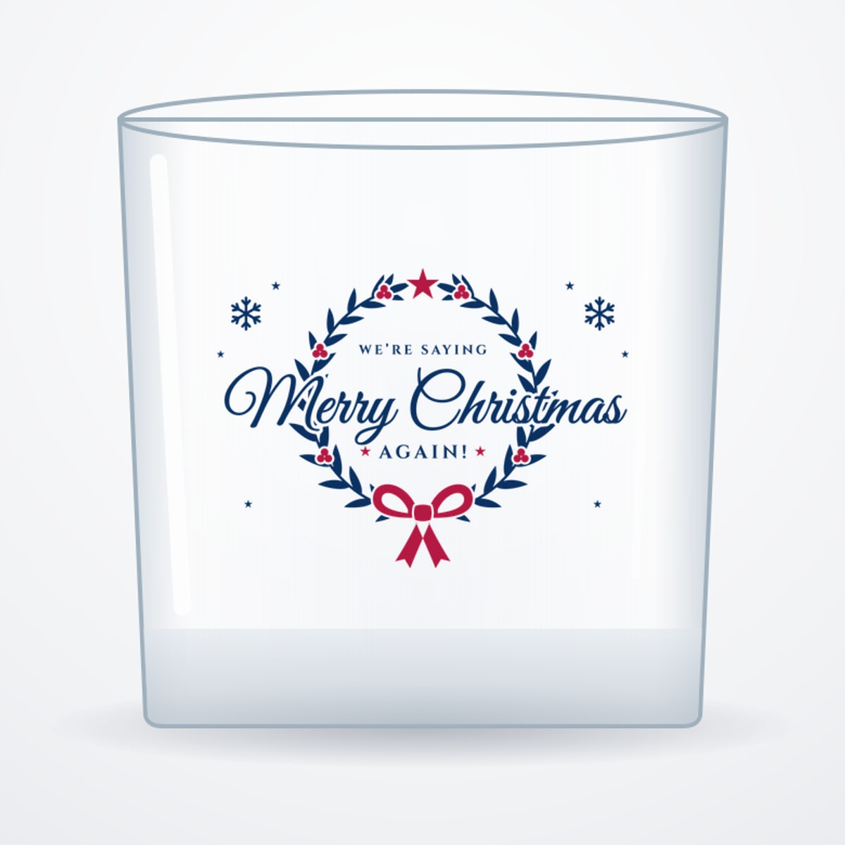 Merry Christmas Whiskey Glass