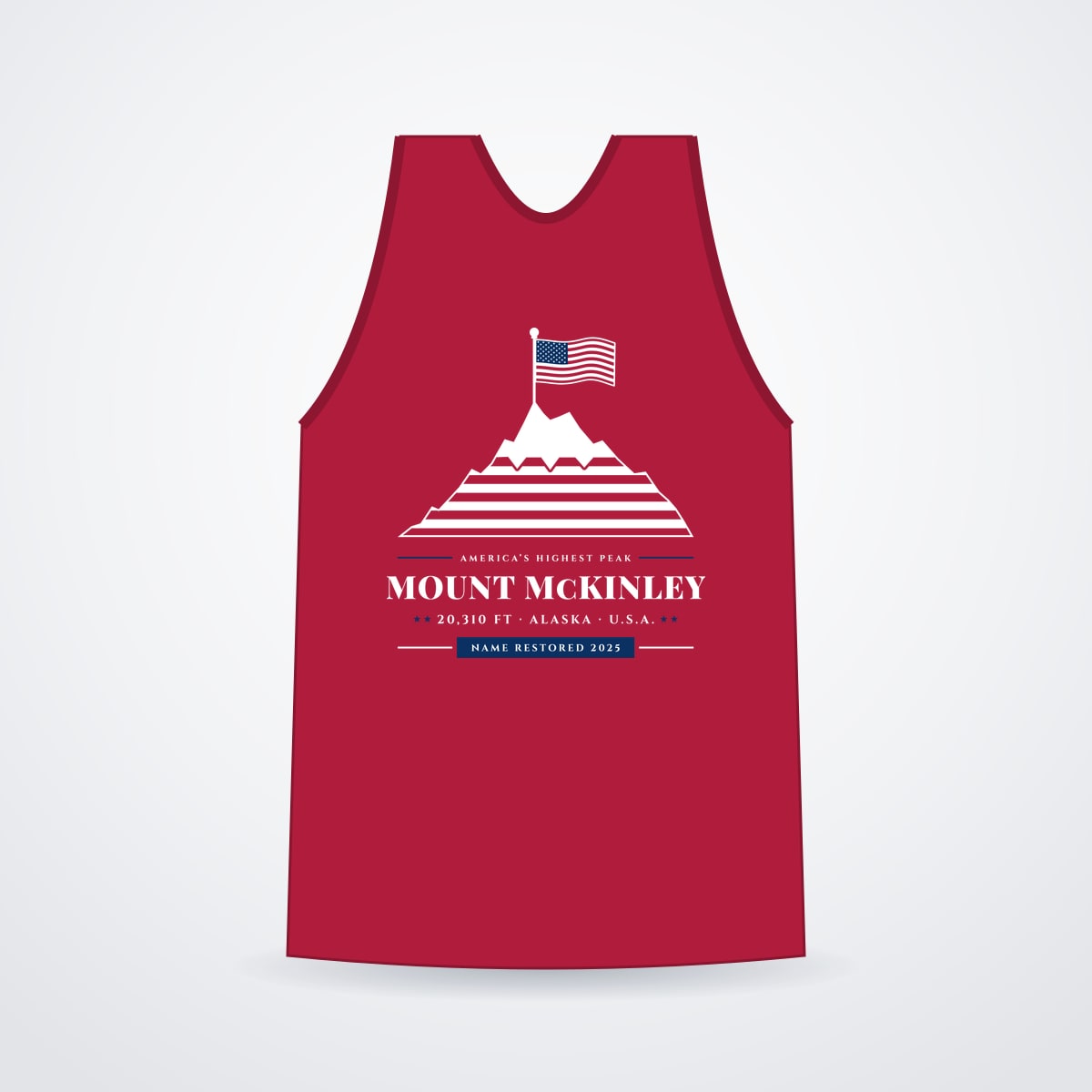 Mount McKinley Garment-Dyed Tank in Crimson