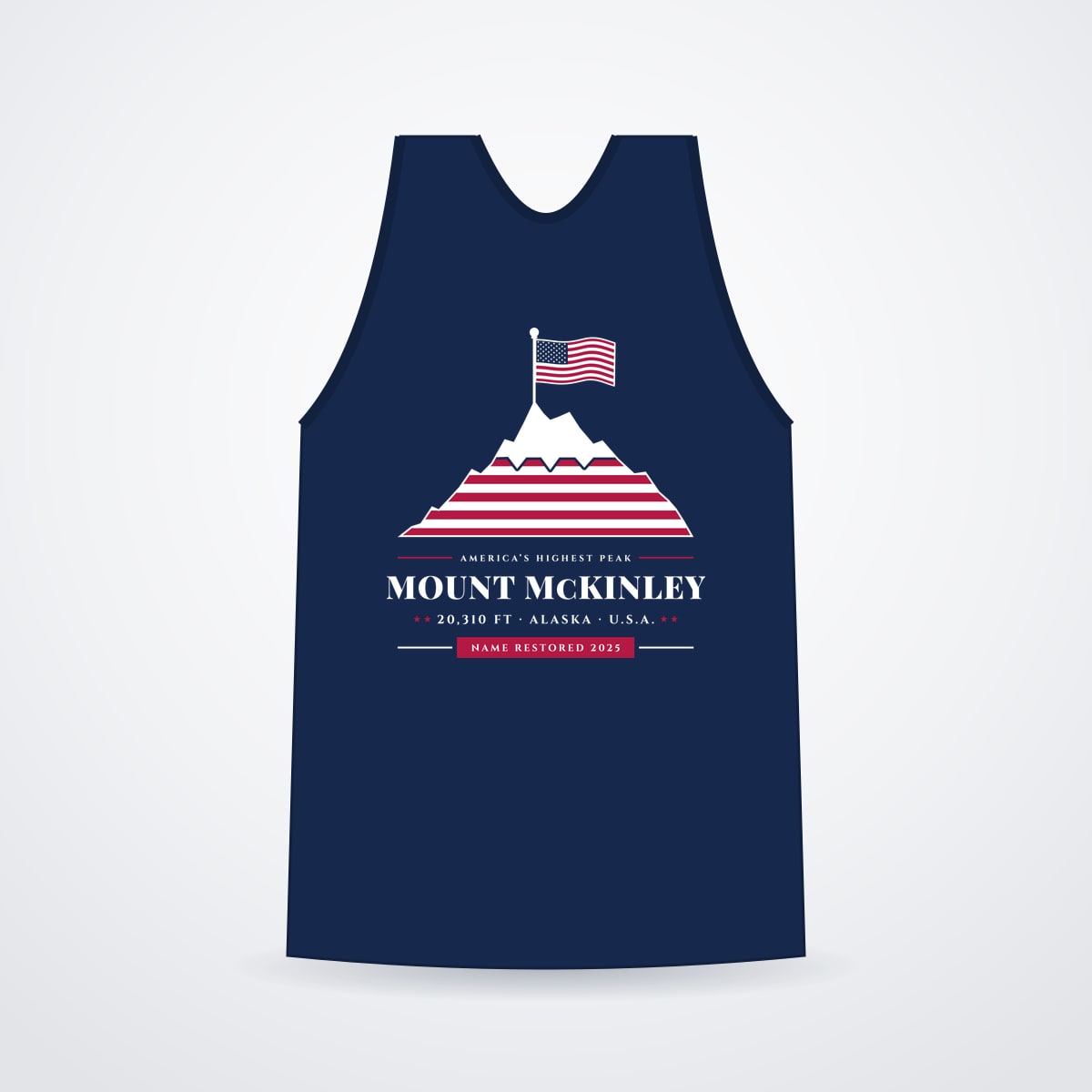 Mount McKinley Garment-Dyed Tank in True Navy