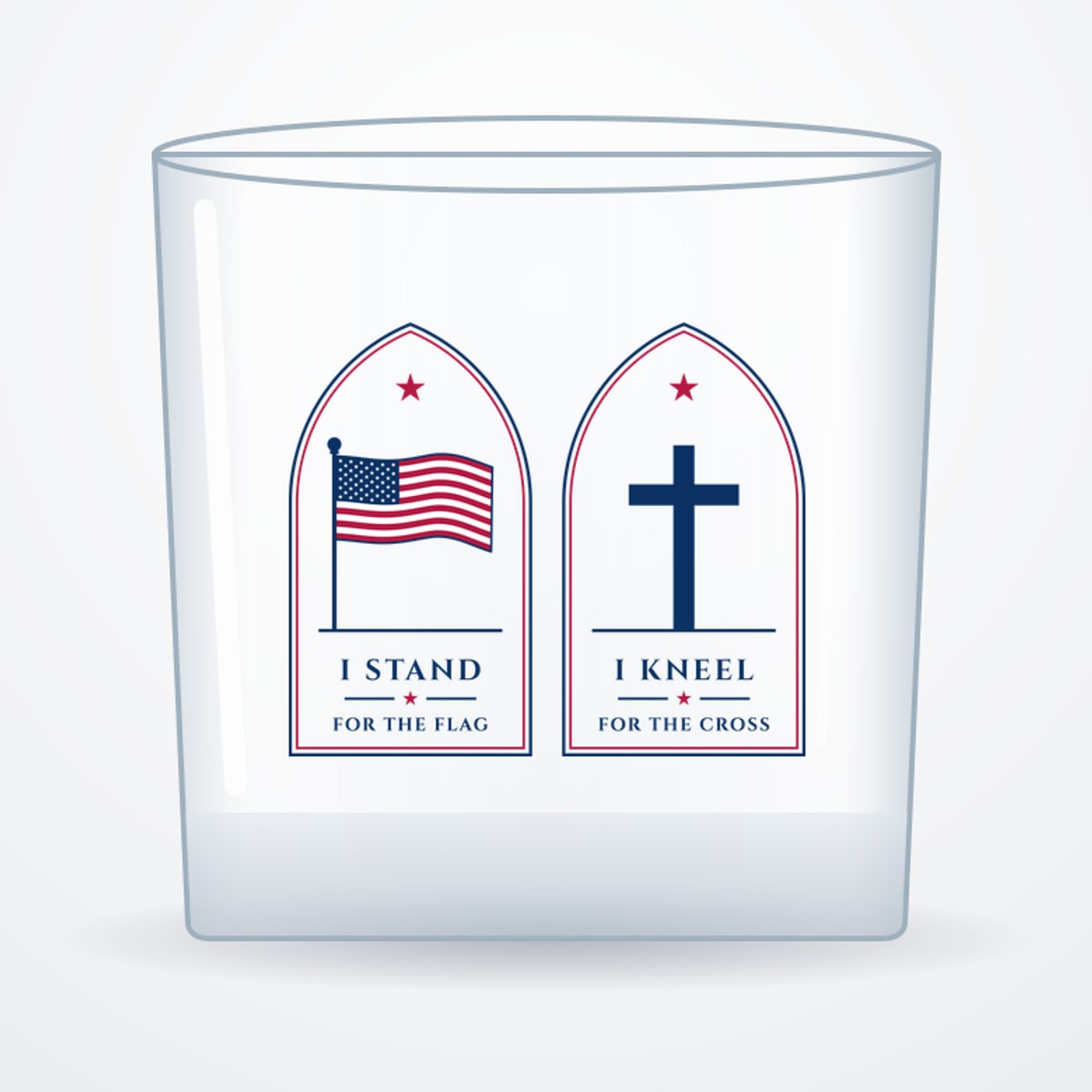 Stand for the Flag Whiskey Glass