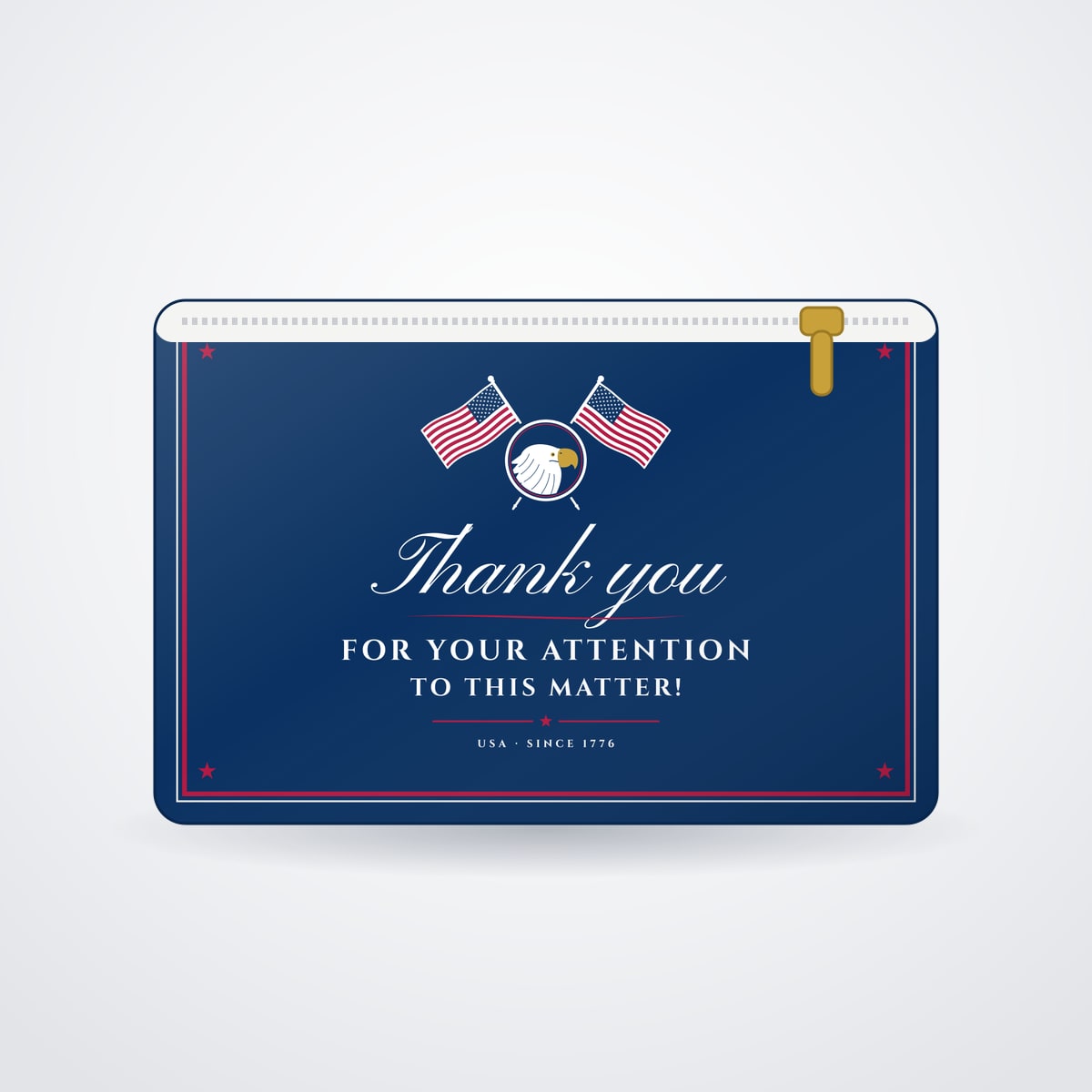 Thank You for Your Attention Zip Pouch