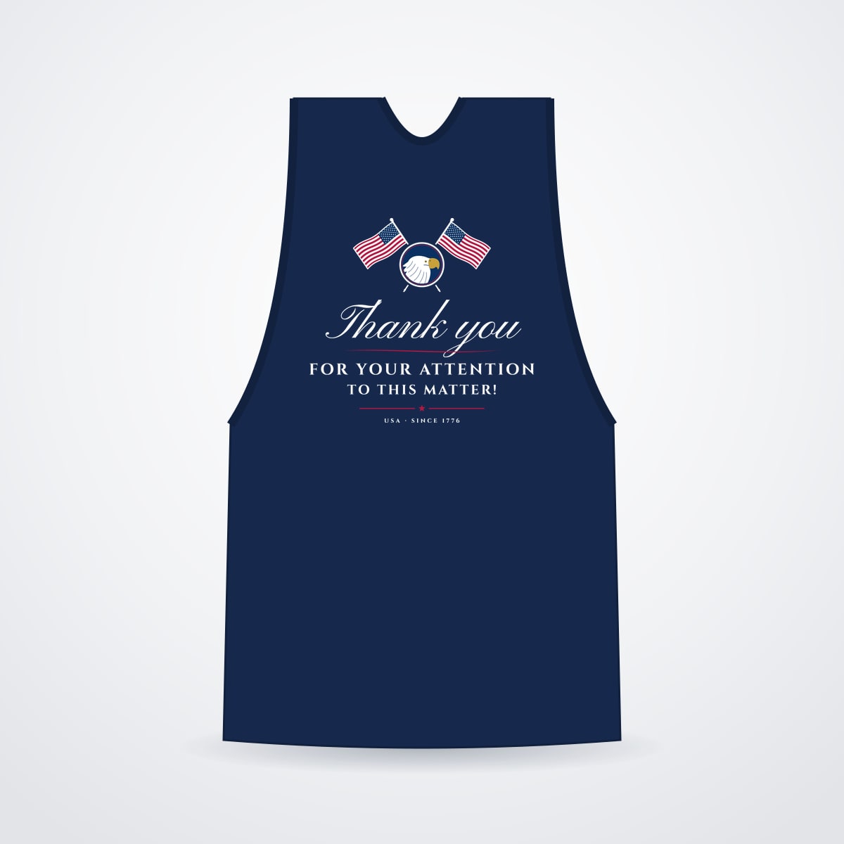 Thank You for Your Attention Muscle Tank in Navy