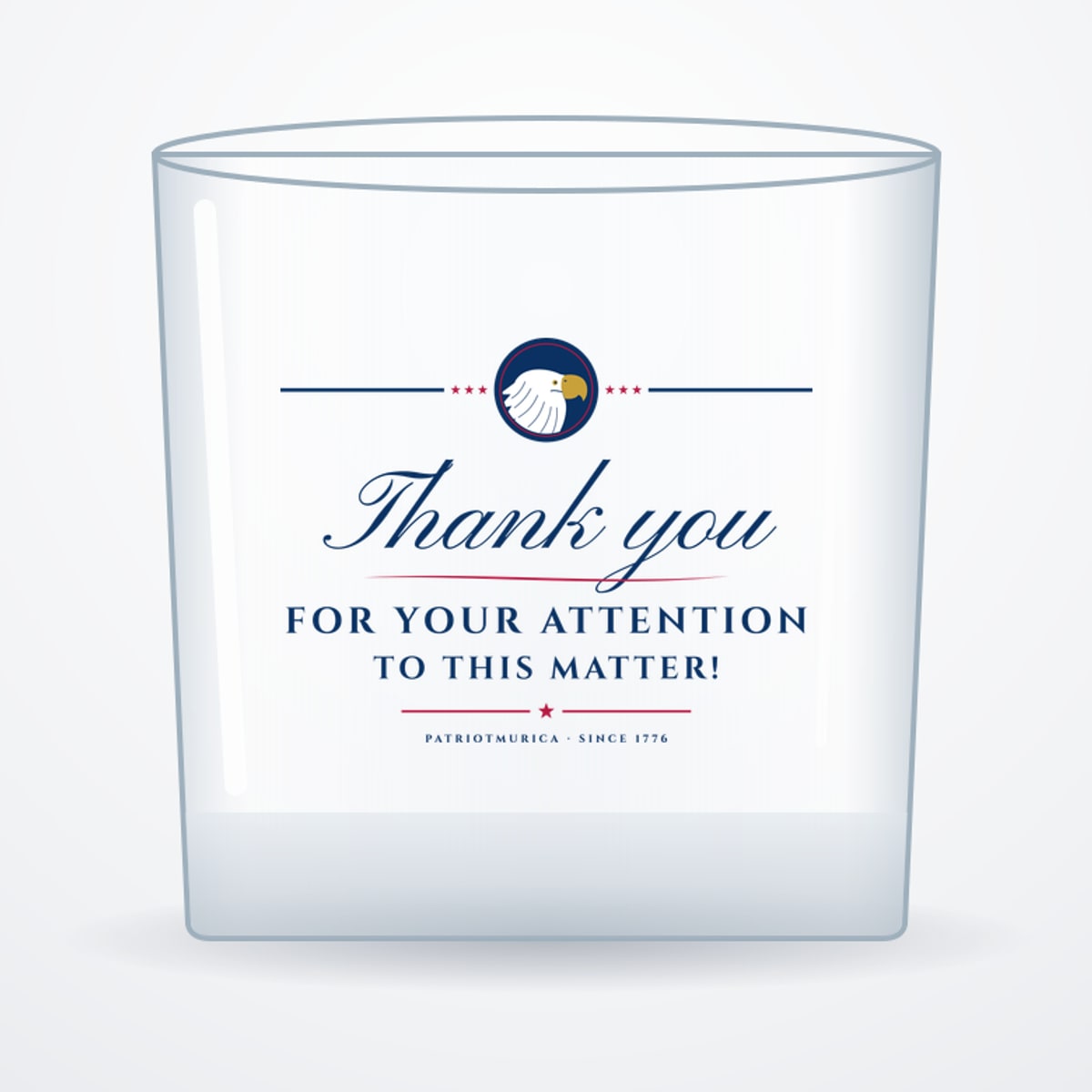Thank You for Your Attention Whiskey Glass