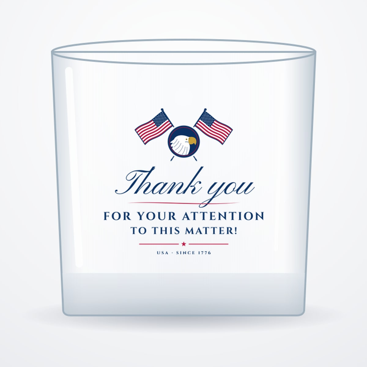 Thank You for Your Attention Whiskey Glass
