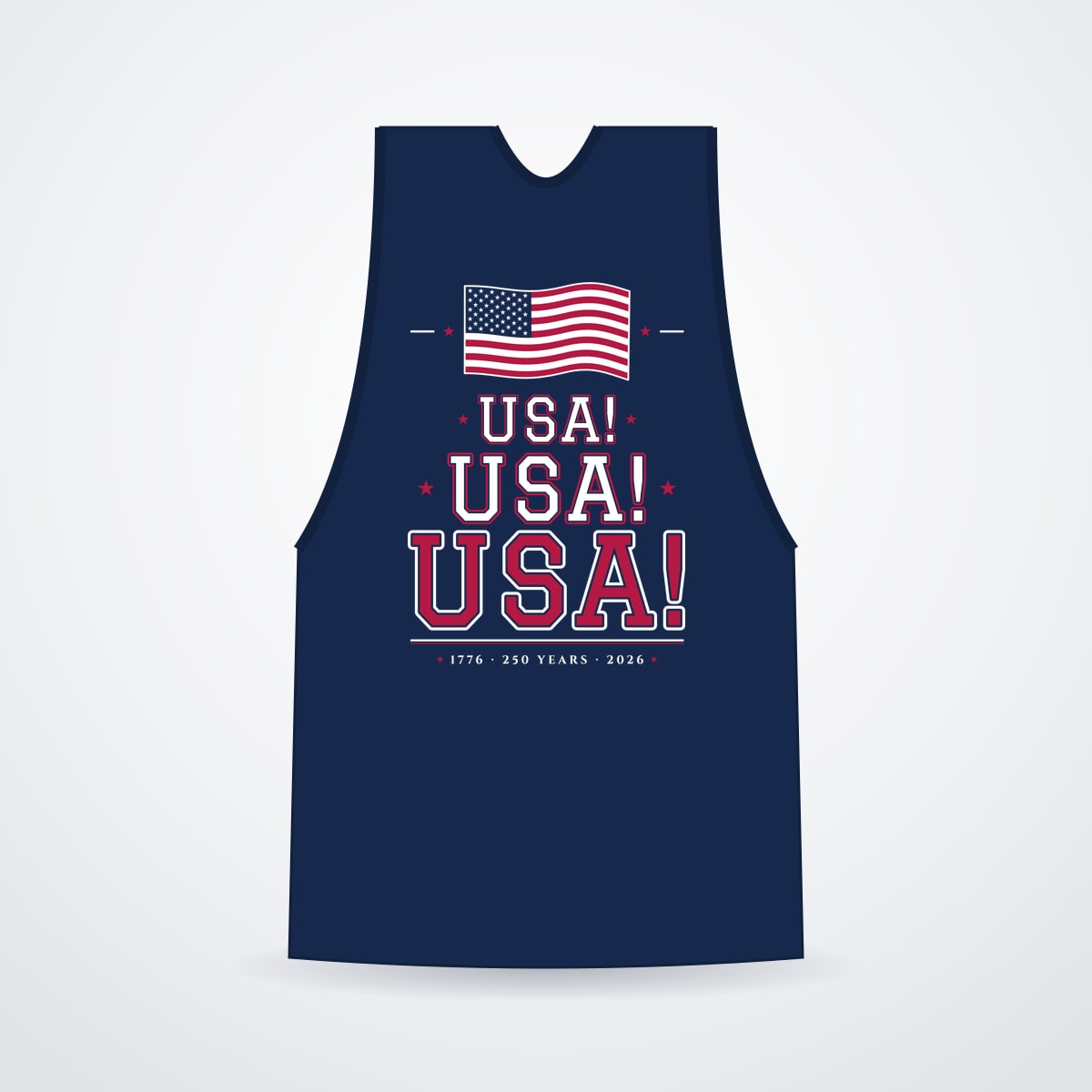 USA! USA! USA! Muscle Tank in Navy