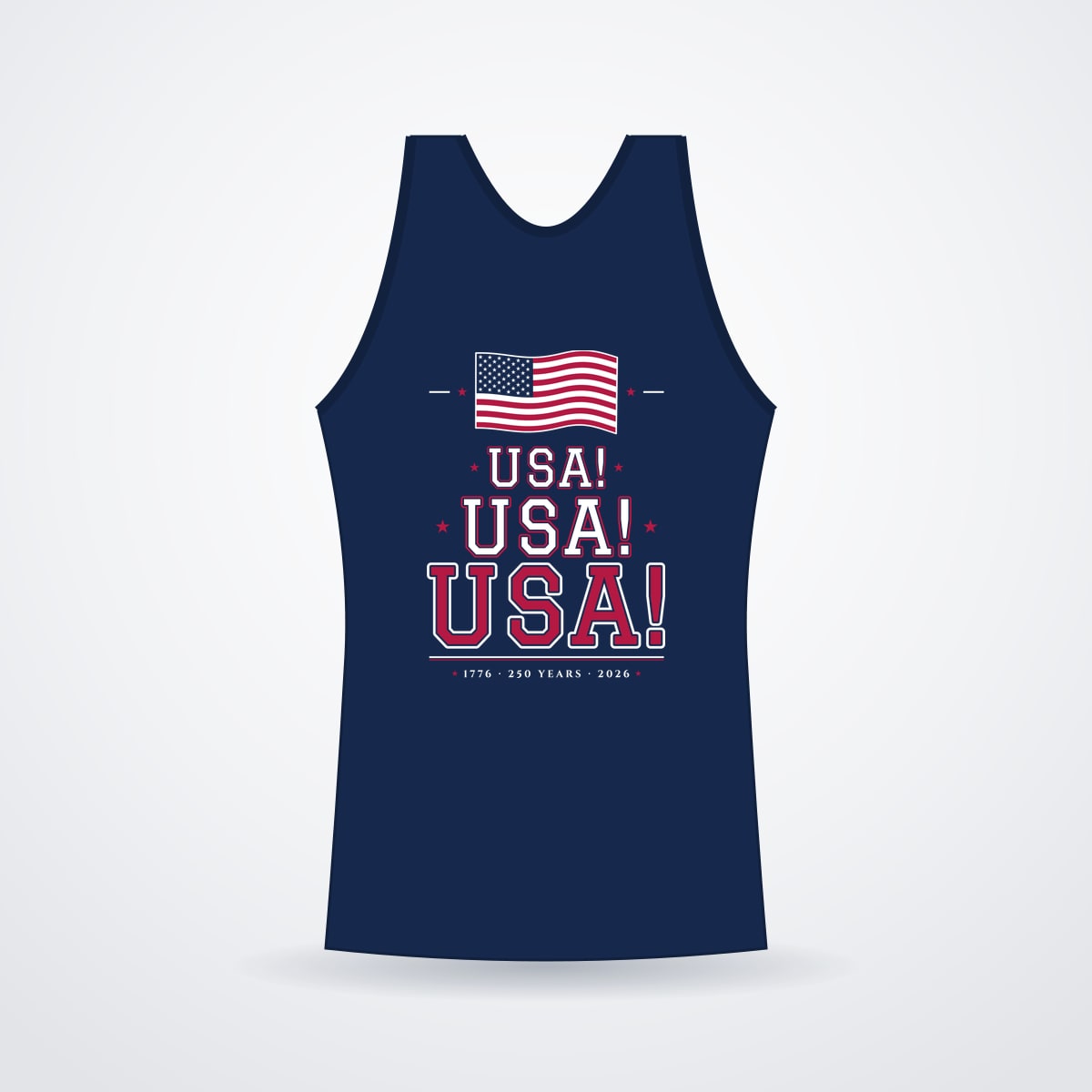 USA! USA! USA! Women's U.S.-Sewn Tank in Navy